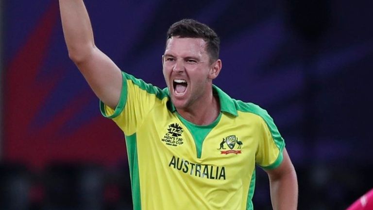 Hazlewood was part of Australia's T20 World Cup-winning side in November 