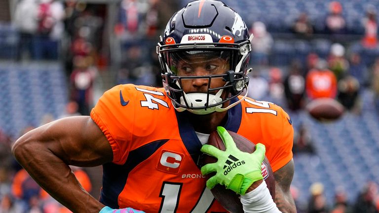 Courtland Sutton tiene 43 recepciones para 617 yardas y dos touchdowns en 10 juegos