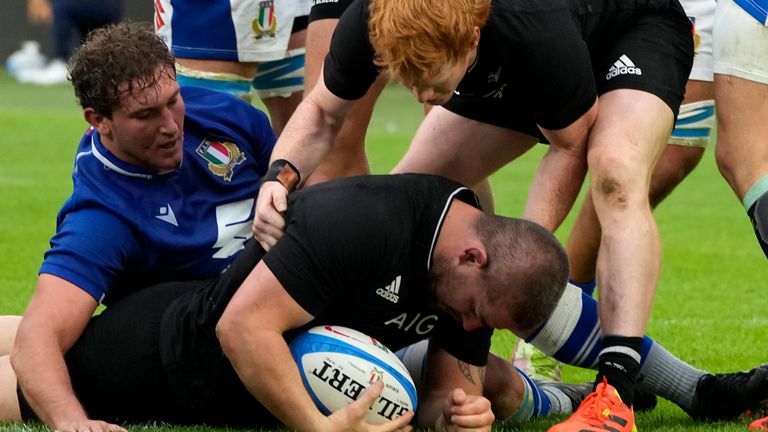 Coles scored two of New Zealand's seven tries vs Italy 