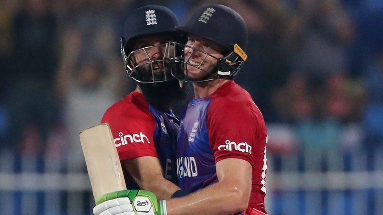 Moeen Ali (l) and Jos Buttler (r) were named in the ICC T20 World Cup Team of the Tournament