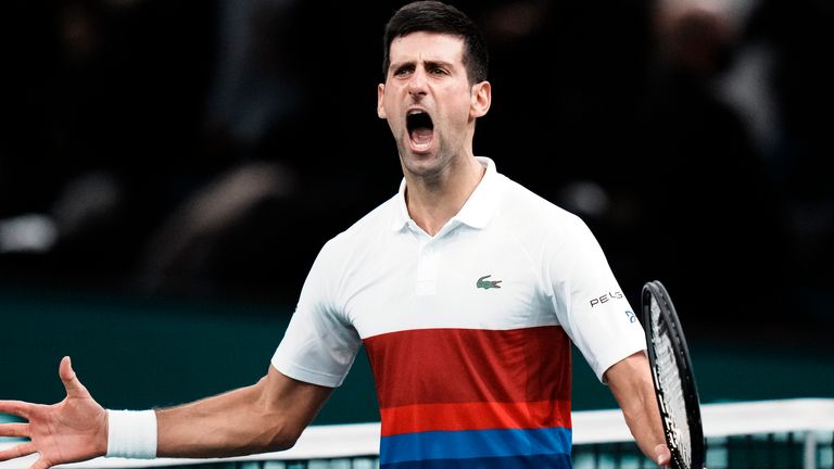 Novak Djokovic will end the year at No 1 for a record seventh time after reaching the Paris Masters final