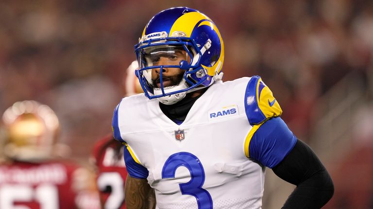 Odell Beckham Jr made his debut for the Los Angeles Rams in the Monday night defeat to the San Francisco 49ers