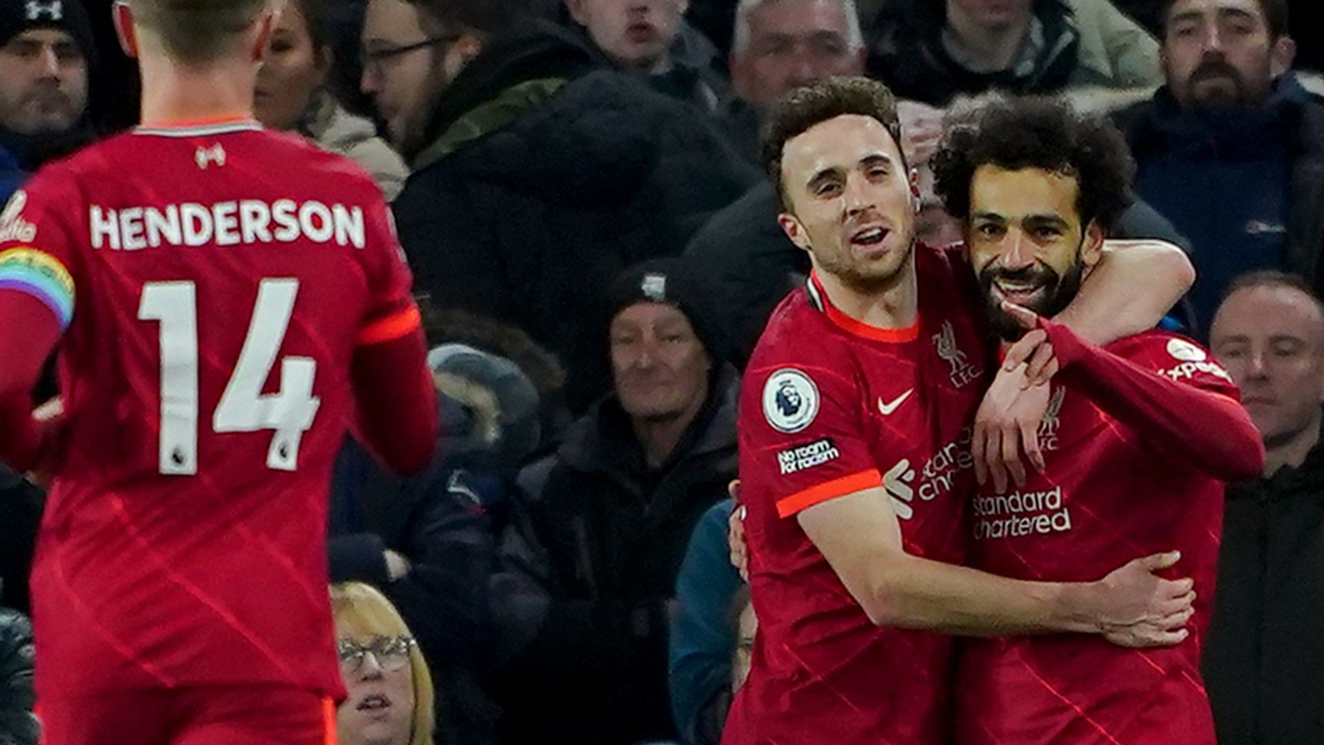 Salah double helps Liverpool cruise to derby win