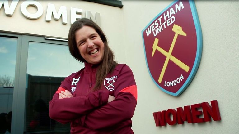 Comedian Rosie Jones joined up with reporter Mark McAdam in the latest episode of  'I'm Game', to put West Ham Women through their paces in support of the Rainbow Laces campaign