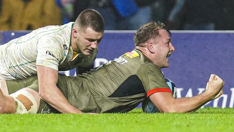 Alex Dombrandt scored hat-trick as Harlequins came from behind to beat Northampton in Big Game 