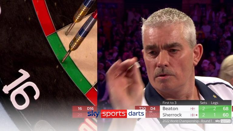 Steve Beaton beat Sherrock in December to progress to the second round of the World Darts Championship