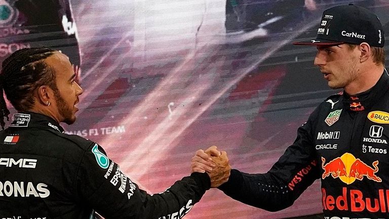 New F1 world champion Max Verstappen claims Lewis Hamilton 