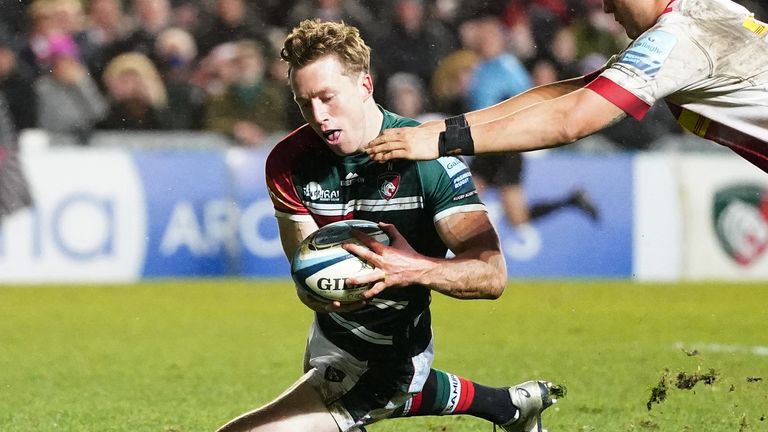 Harry Potter scored Leicester's only try as they beat Harlequins on Sunday 