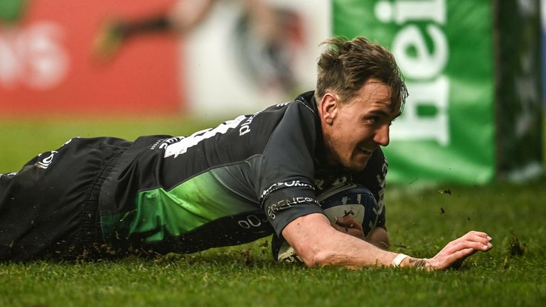 John Porch raced away for Connacht's first try of the match