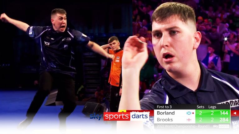 William Borland beat Bradley Brooks in the first round of the World Darts Championship with a nine-darter!