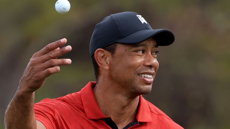Tiger Woods made his only competitive start of 2021 at the PNC Championship