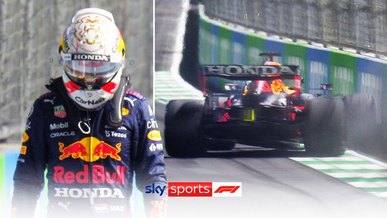 Max Verstappen hits the wall at the last corner of his final qualifying lap, costing him pole position for the Saudi Arabian Grand Prix