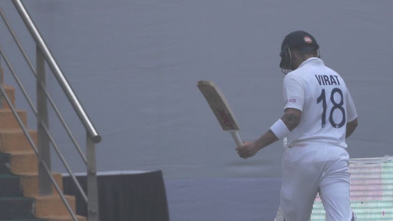 Captain Virat Kohli departed for a duck after just four balls
