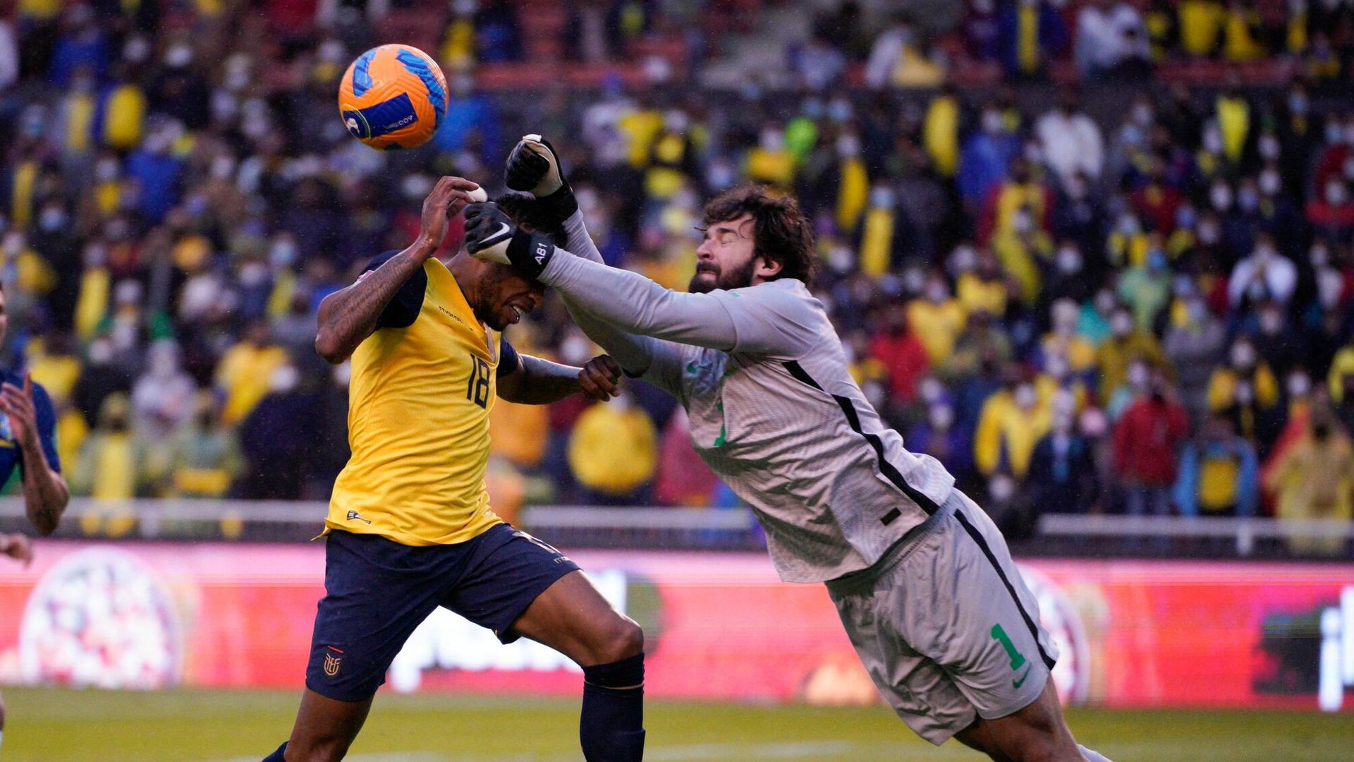 VAR saves Alisson twice after two red cards in Brazil draw