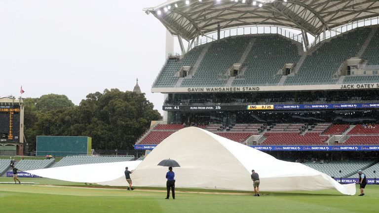 The second Women's Ashes T20 was washed out with just 25 balls possible in Adelaide on Saturday