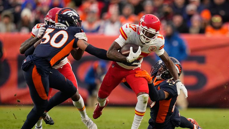 The best of the action from the clash between the Kansas City Chiefs and the Denver Broncos in Week 18 of the NFL season