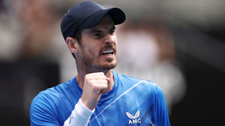 Andy Murray was made to work hard in defeating Nikoloz Basilashvili at the Australian Open