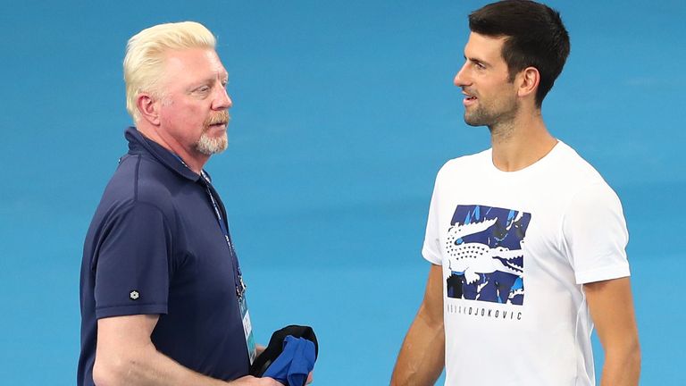 Novak Djokovic says he has reached out to Boris Becker's family to offer support after the German's imprisonment