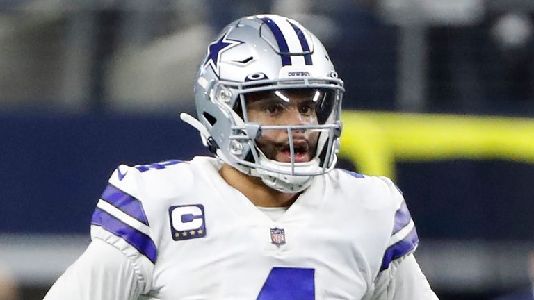 Dak Prescott reacts to the Cowboys' final play in their defeat to the 49ers