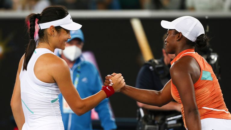 The 19-year-old British athlete showed her resilience during the encounter with Sloane Stephens