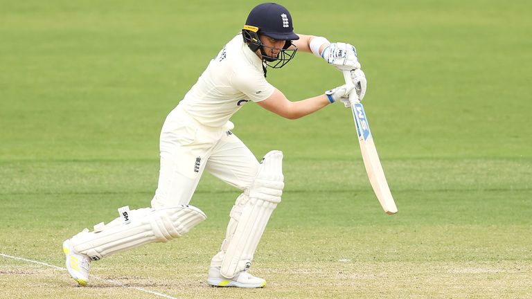 Knight barely played a false shot as led from the front to score her second Test hundred