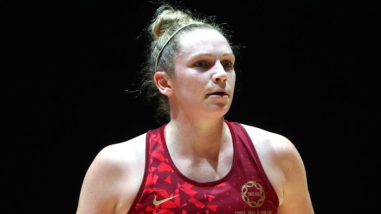 Jo Harten will not take the field for England during the Netball Quad Series