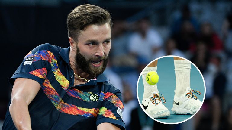 Liam Broady wore Rainbow Laces during his Australian Open first round match against Nick Kyrgios