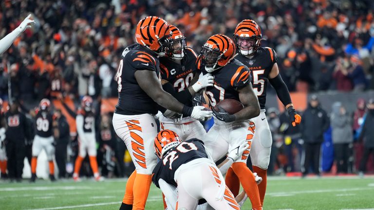 The Cincinnati Bengals intercept Derek Carr on the final play of the game to win for the first time in the playoffs in 31 years