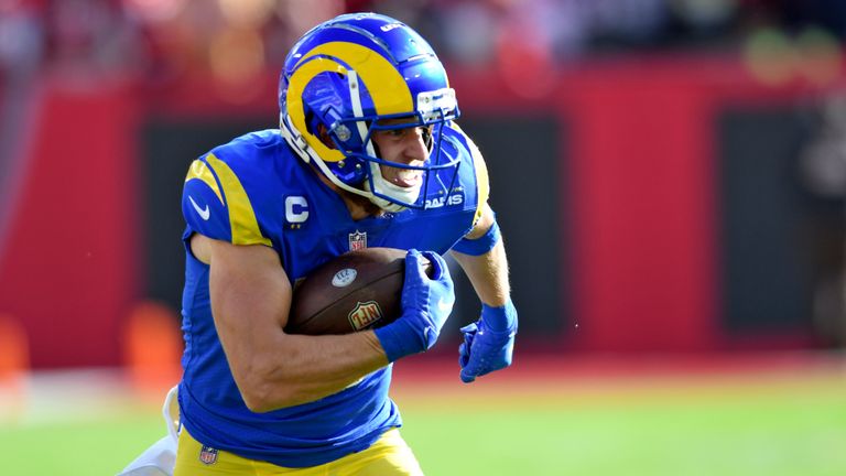 Matt Stafford throws a massive pass to Cooper Kupp for a 70-yard touchdown in the Los Angeles Rams' win over the Tampa Bay Buccaneers.