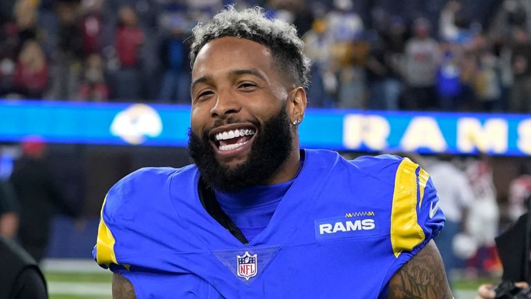 Los Angeles Rams wide receiver Odell Beckham Jr grabbed the first playoff touchdown of his NFL career in the win over the Arizona Cardinals