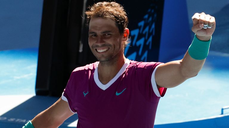 Rafael Nadal overcame an abdominal issue to defeat Denis Shapovalov in five sets at the Australian Open
