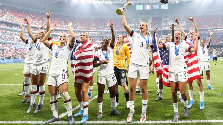 USA celebrate after winning the 2019 FIFA Women's World Cup
