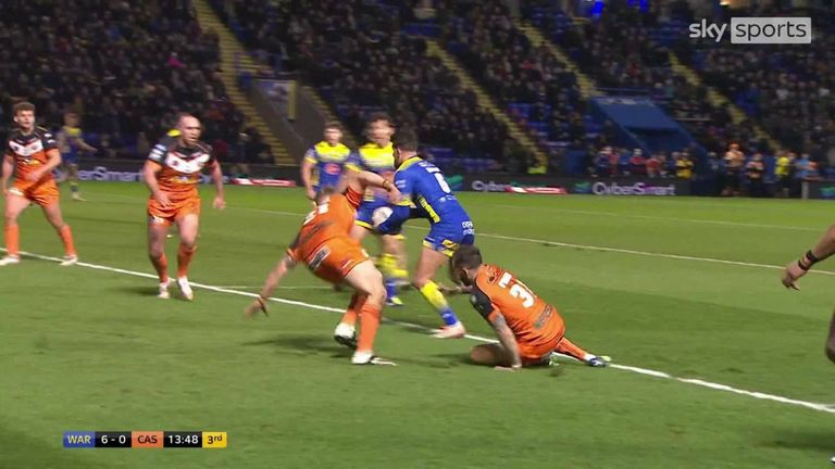 George Williams finished off a nice team move for Warrington Wolves against Castleford Tigers