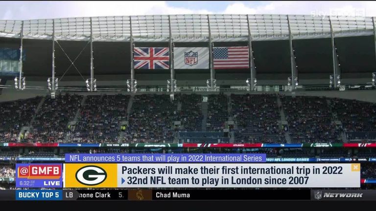 The Good Morning Football team announce the NFL International Series home teams for the five regular season games in 2022, which includes a first ever trip to London for the Green Bay Packers.