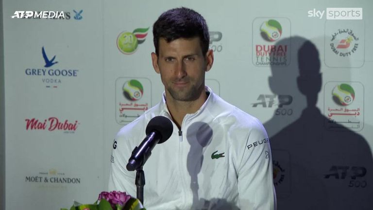Djokovic insisted he was welcomed back to the men's locker room after his return to the ATP Tour in Dubai last month