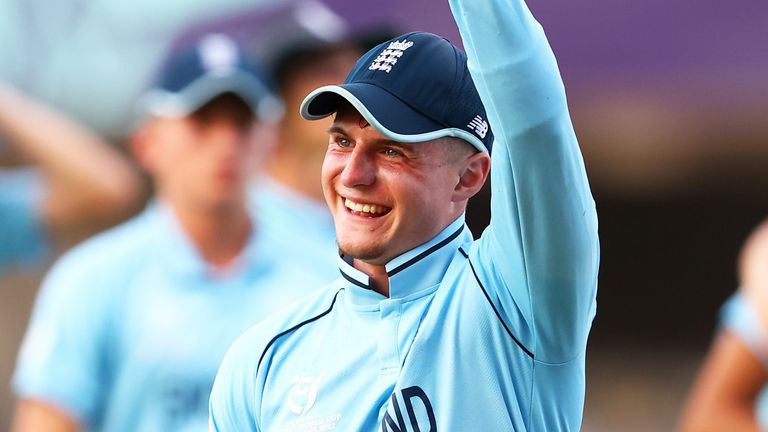 Alex Horton celebrates England's U19s reaching the World Cup final