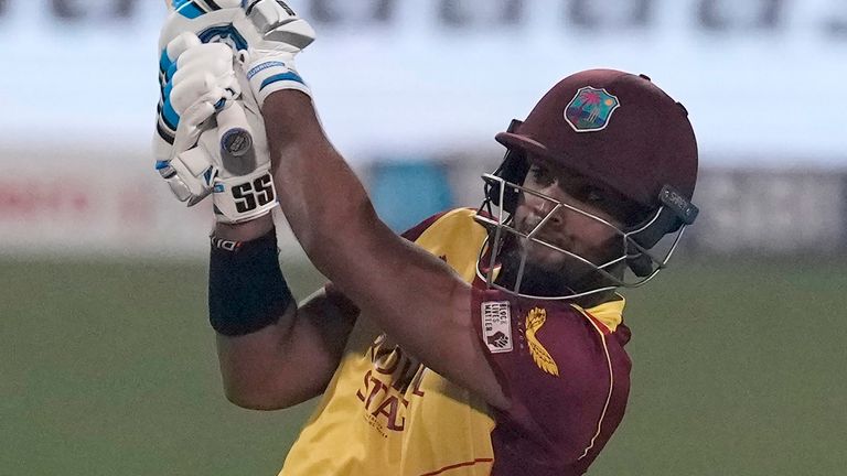 Nicholas Pooran smashed five sixes in his knock of 61 from 43 balls