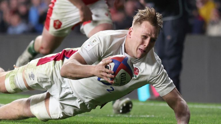 Alex Dombrandt was England's only try scorer, as they registered Six Nations victory at Twickenham