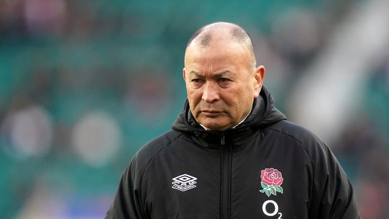 Eddie Jones says he 'accepts the pressure' he is under as England boss, adding Owen Farrell is 'unhappy' not to be captain