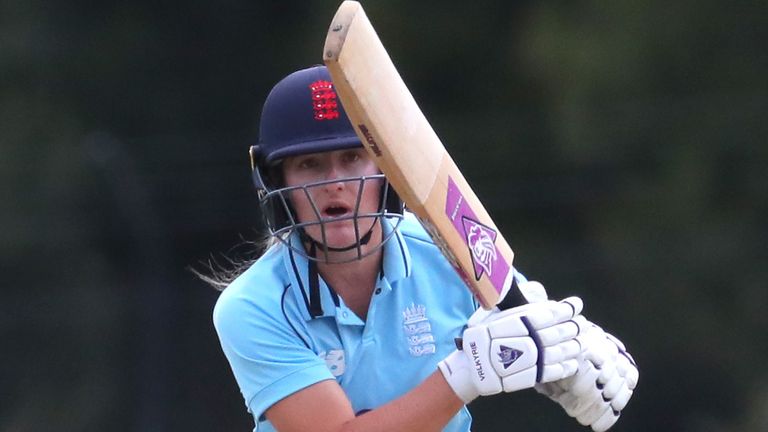 Emma Lamb's knock for Thunder also entertained the crowd in Sale