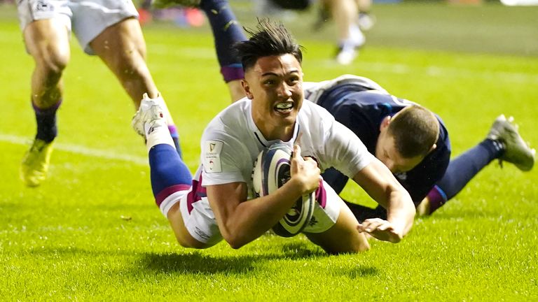 Marcus Smith scored all of England's points against Scotland at Murrayfield