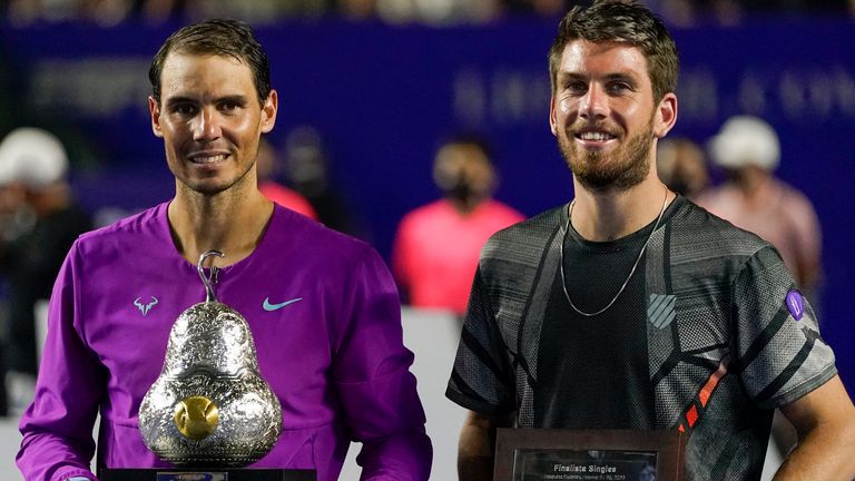 Norrie (right) was playing in his second successive ATP final after his success at Delray Beach a week ago