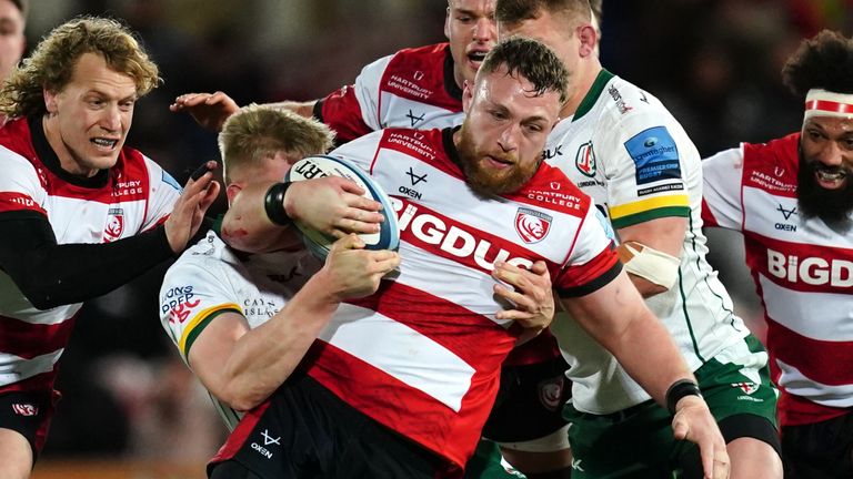 Ruan Ackermann's two tries helped Gloucester to victory over London Irish