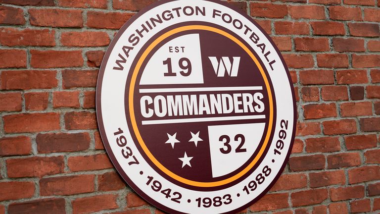 The new NFL badge of the Washington Commanders