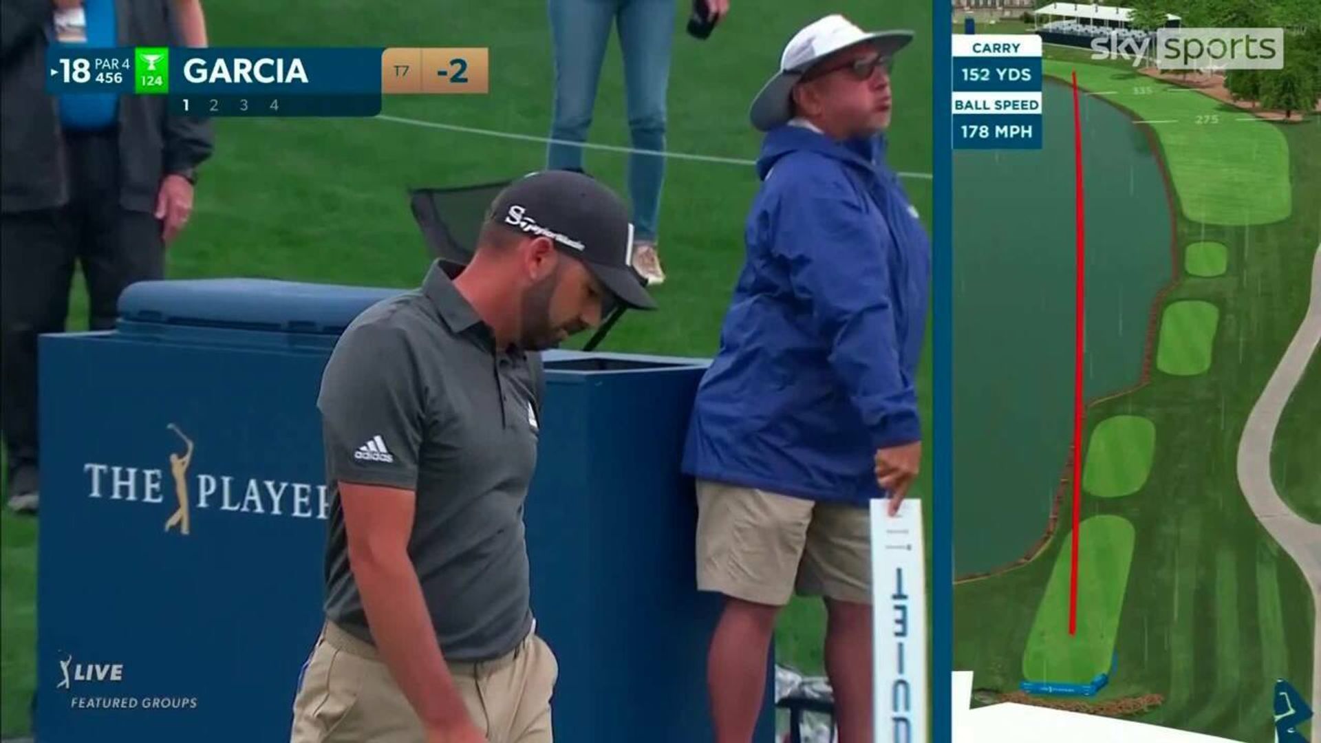Garcia and Scott hit into water on same hole!