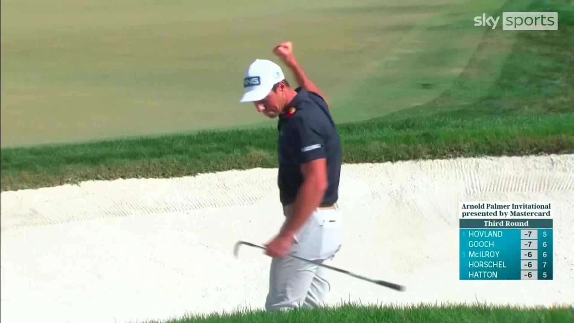 Hovland holes bunker shot for eagle!