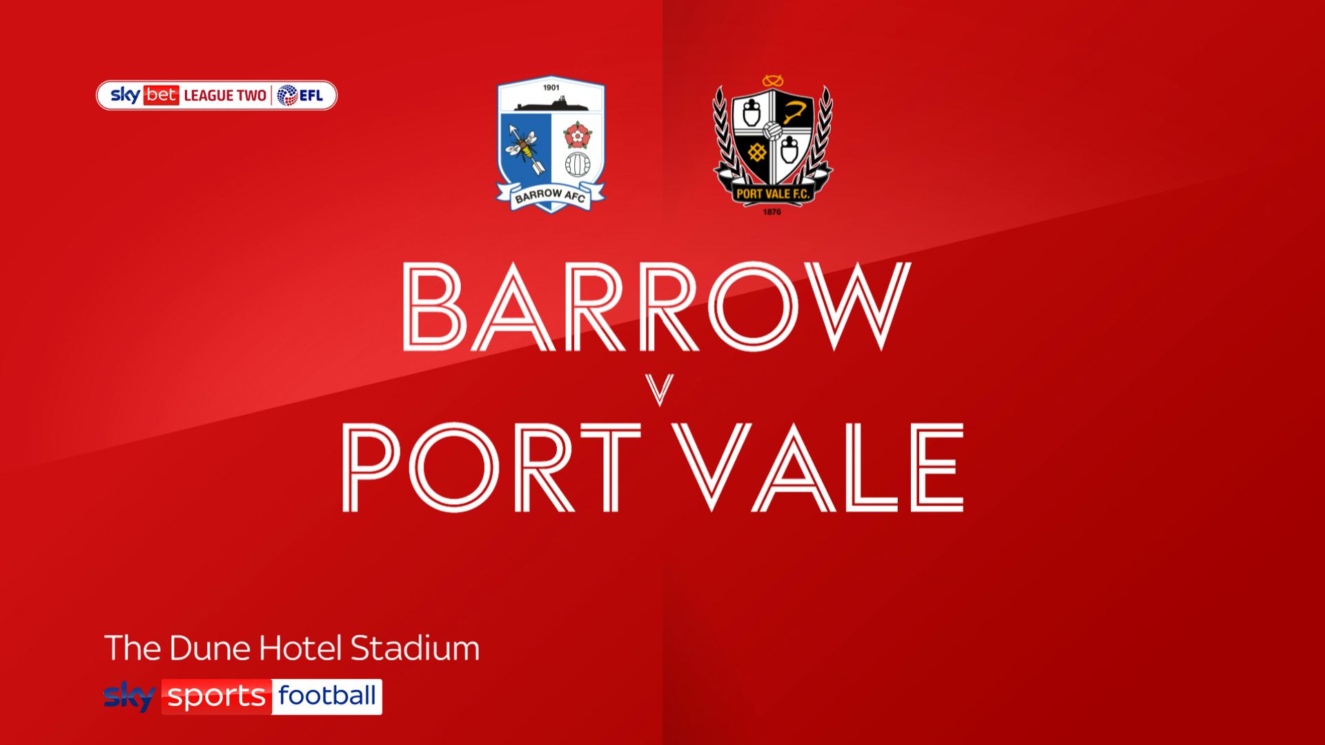 Barrow 1 – 2 Port Vale