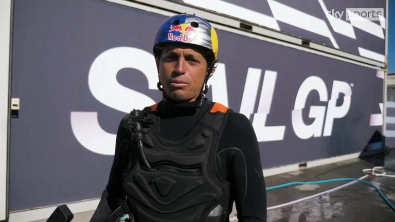 Surfer Kai Lenney explains what it was like capsizing on the F50 with the United States SailGP team