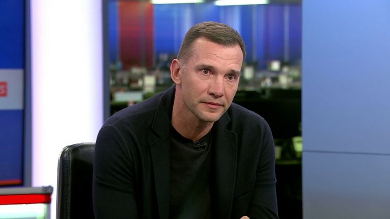 Andriy Shevchenko says his mother and sister remain in Kyiv as the Ukrainian people continue to fight for their 'freedom'