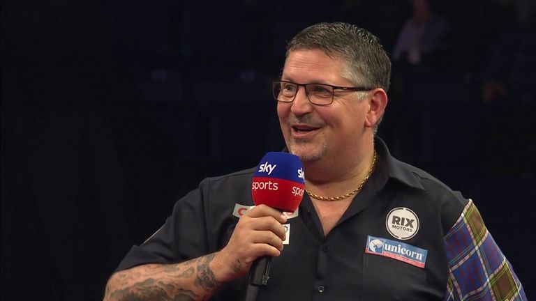 Gary Anderson defeated Michael Smith 6-4 to win Night Six of the Premier League Darts in Nottingham